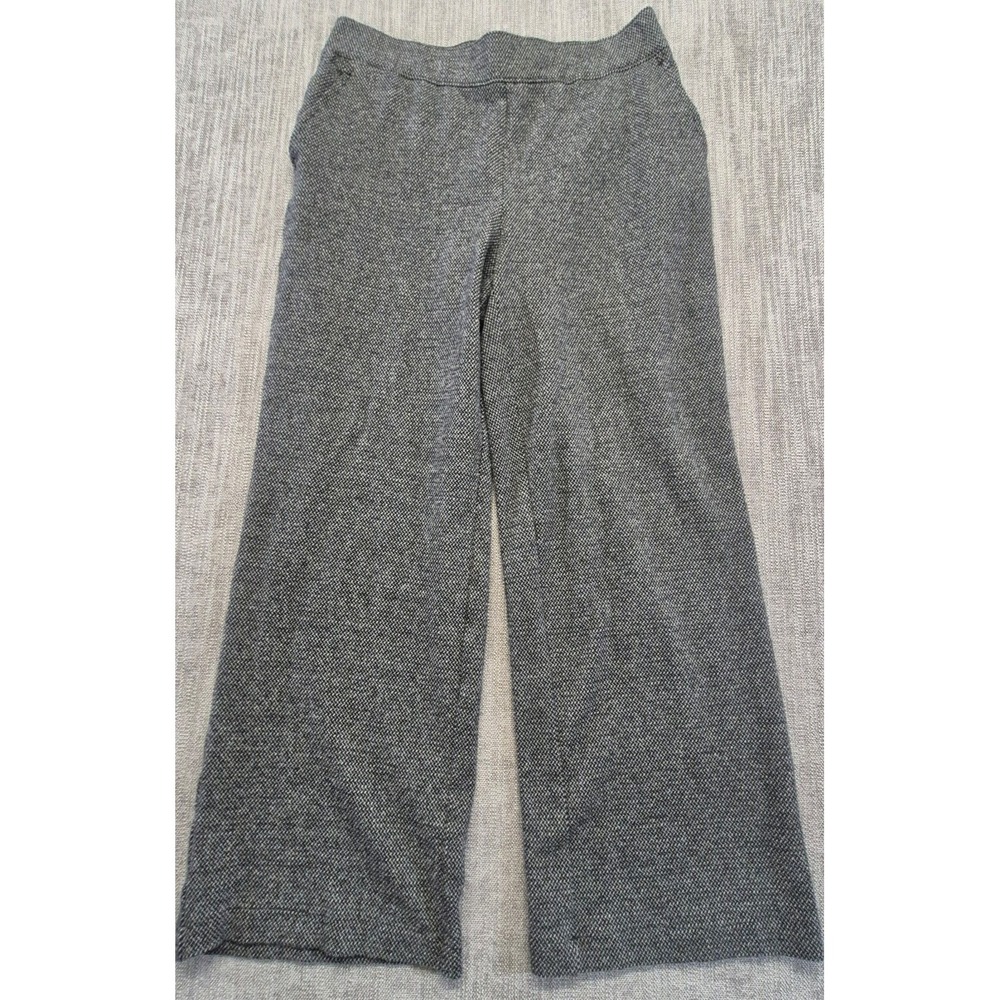 Truth‎ by Republic gray toned herringbone wide leg pull on knit pants LG Cotton